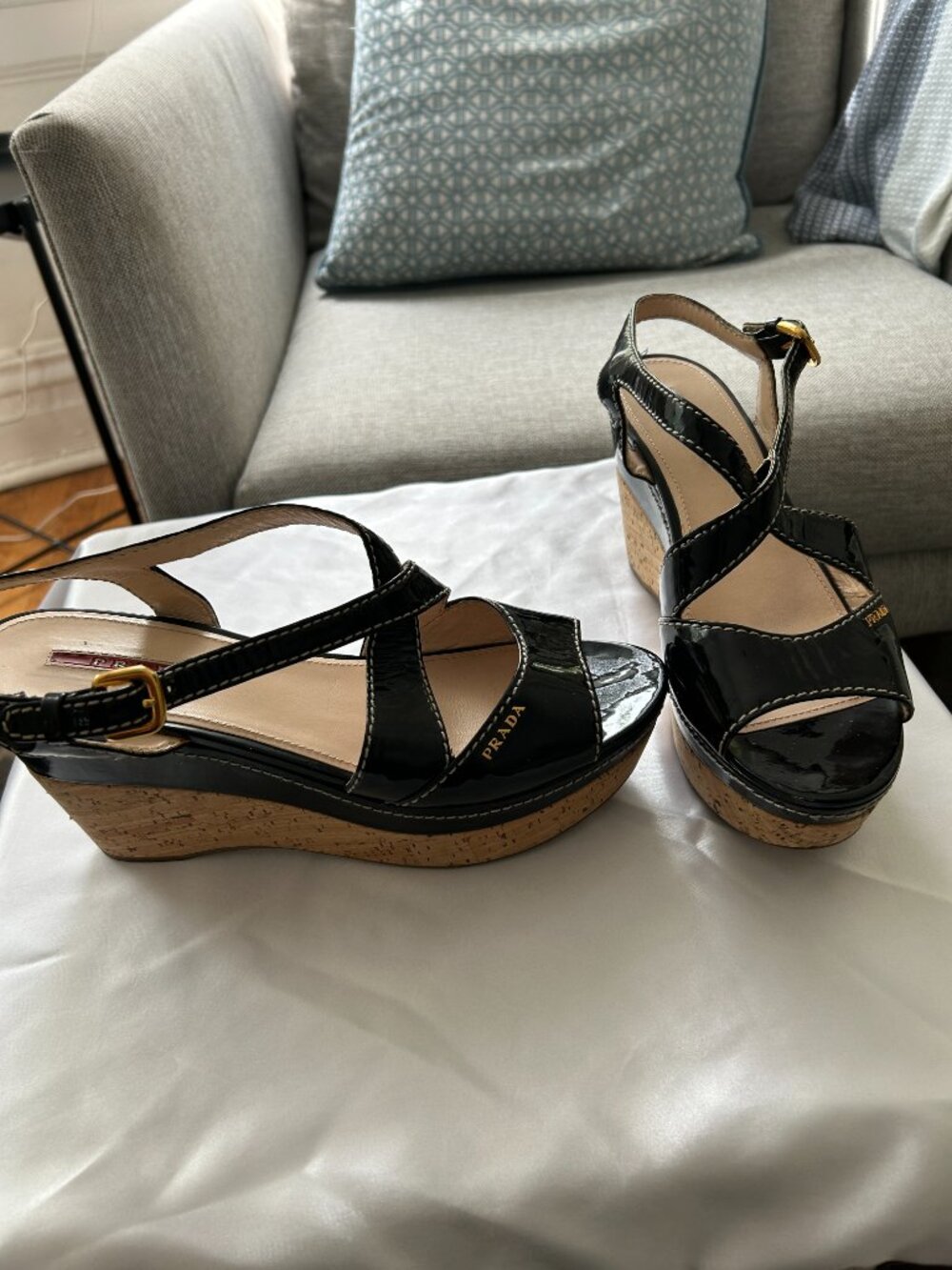 Vintage Prada Cork Platform Sandals – Size 40 – Like New - Picture 2 of 10